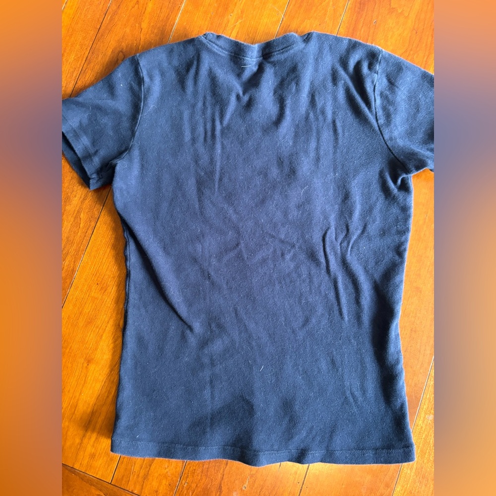 Brandy Melville USA Graphic Baby T-shirt AmericanVintage John Galt Navy Blue - Picture 5 of 5